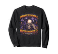 Professional Overthinker Skull Sweatshirt - Minimalist Print for Adults - T-Shirt, Sweatshirt, Hoodie