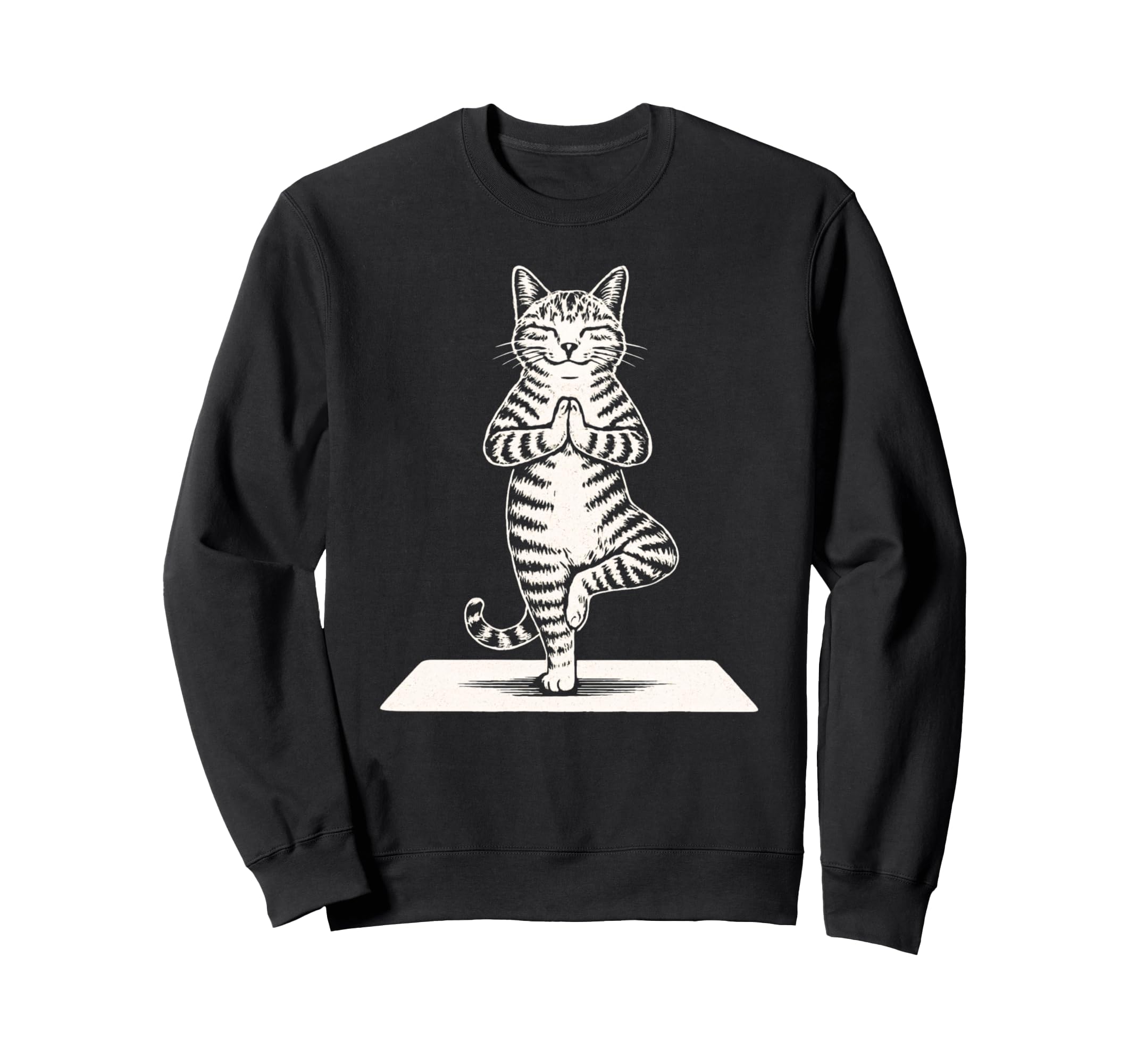 Yoga Cat Pose Feline Meditation Zen Sweatshirt - Novelty Apparel Unisex - T-Shirt, Sweatshirt, Hoodie