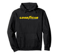 Goodyear Yellow Text Logo Hoodie - Trendy Graphic for Adults - T-Shirt, Sweatshirt, Hoodie