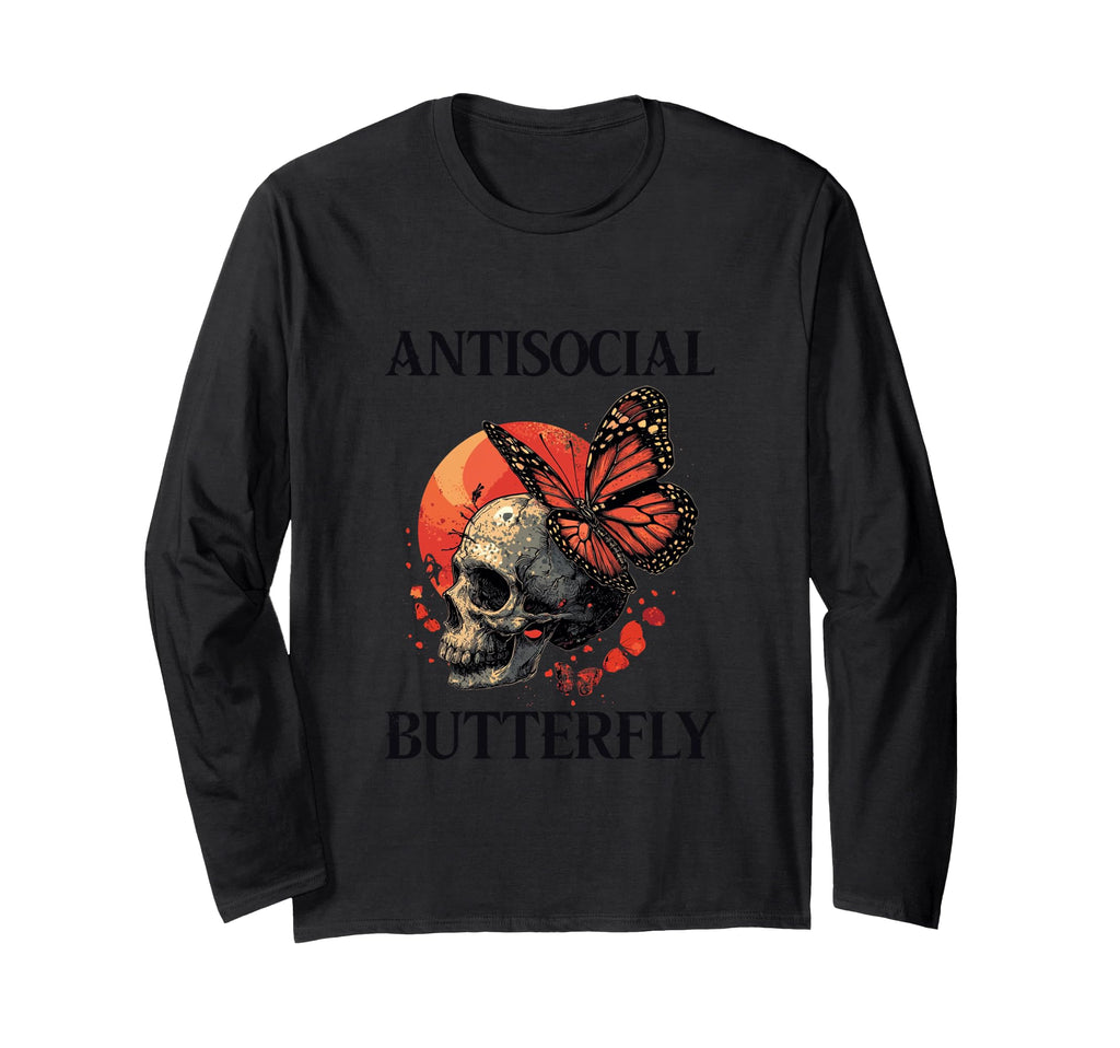 Antisocial Butterfly T-Shirt - Graphic Print Men Women - T-Shirt, Sweatshirt, Hoodie
