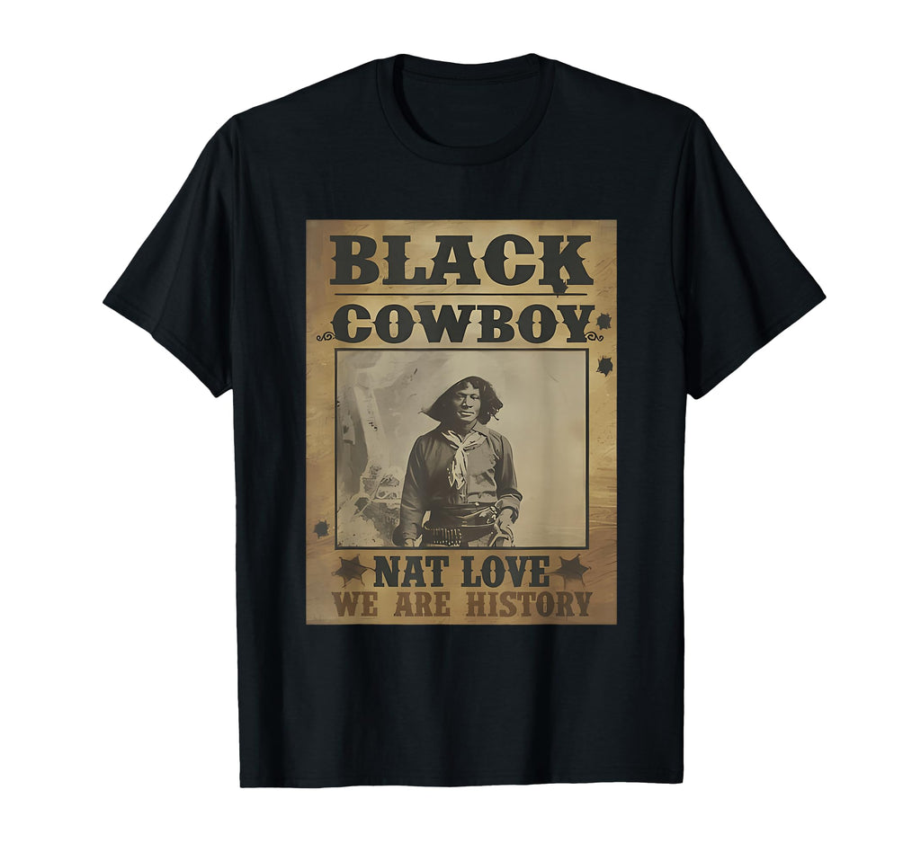 Black Cowboy Western Rodeo Melanin T-Shirt - Unique Graphic Men Women - T-Shirt, Sweatshirt, Hoodie