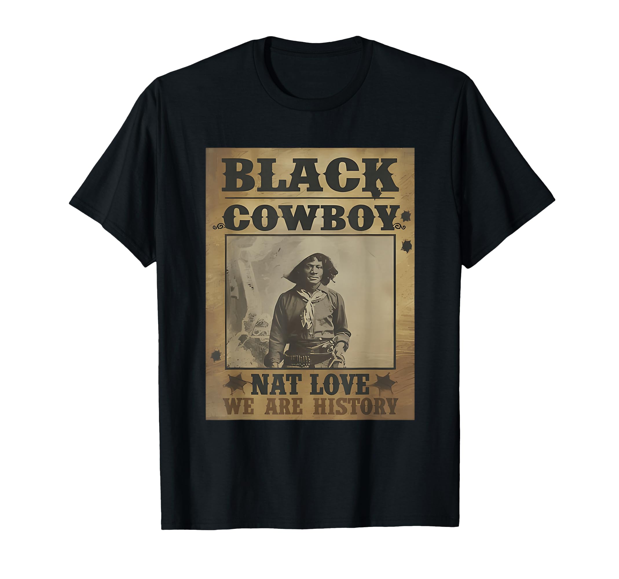 Black Cowboy Western Rodeo Melanin T-Shirt - Unique Graphic Men Women - T-Shirt, Sweatshirt, Hoodie