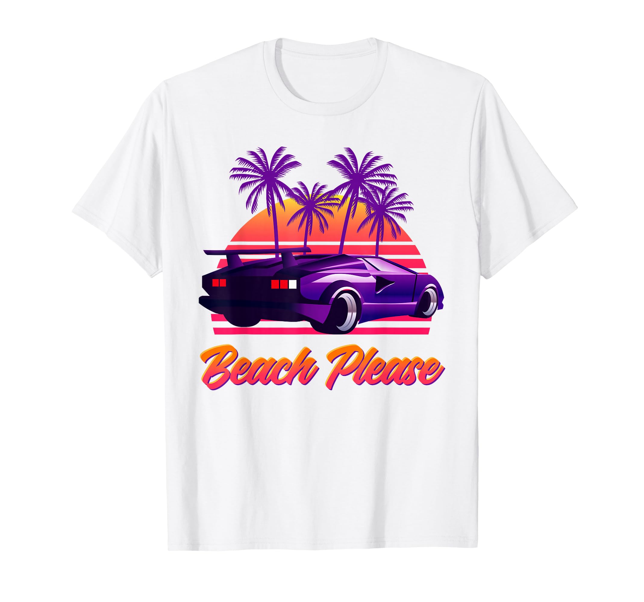 Beach Please Futuristic T-Shirt - Casual Everyday Wear for Adults - T-Shirt, Sweatshirt, Hoodie