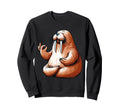 Meditation Walrus Yoga Pose Relaxing Sweatshirt - Unique Graphic Men Women - T-Shirt, Sweatshirt, Hoodie