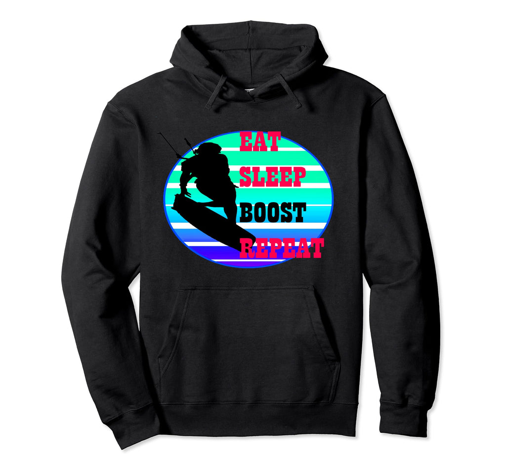 Eat Sleep Boost Repeat Kitesufer Blue Hoodie - Aesthetic Graphic Men Women - T-Shirt, Sweatshirt, Hoodie