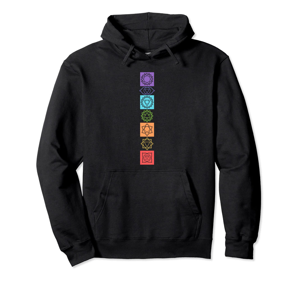 Chakra Chakras Aligned Lotus Mandala Yoga Om Hoodie - Graphic Print Unisex - T-Shirt, Sweatshirt, Hoodie