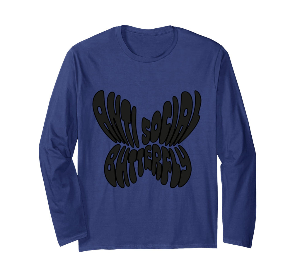 Anti Social Butterfly T-Shirt - Casual Everyday Wear Men Women - T-Shirt, Sweatshirt, Hoodie