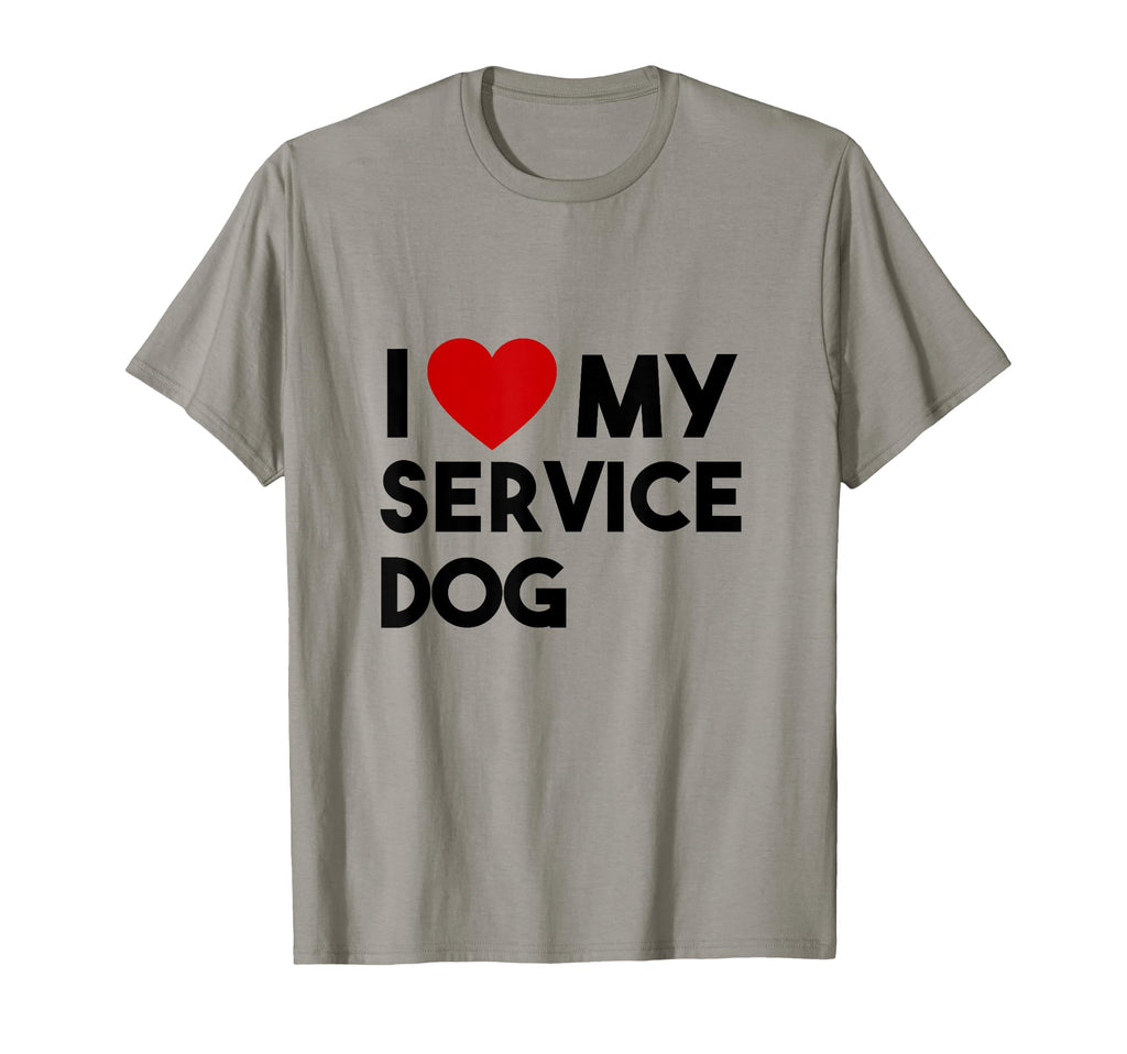 I Love Service Dog Funny Emotional T-Shirt - Minimalist Print Unisex - T-Shirt, Sweatshirt, Hoodie