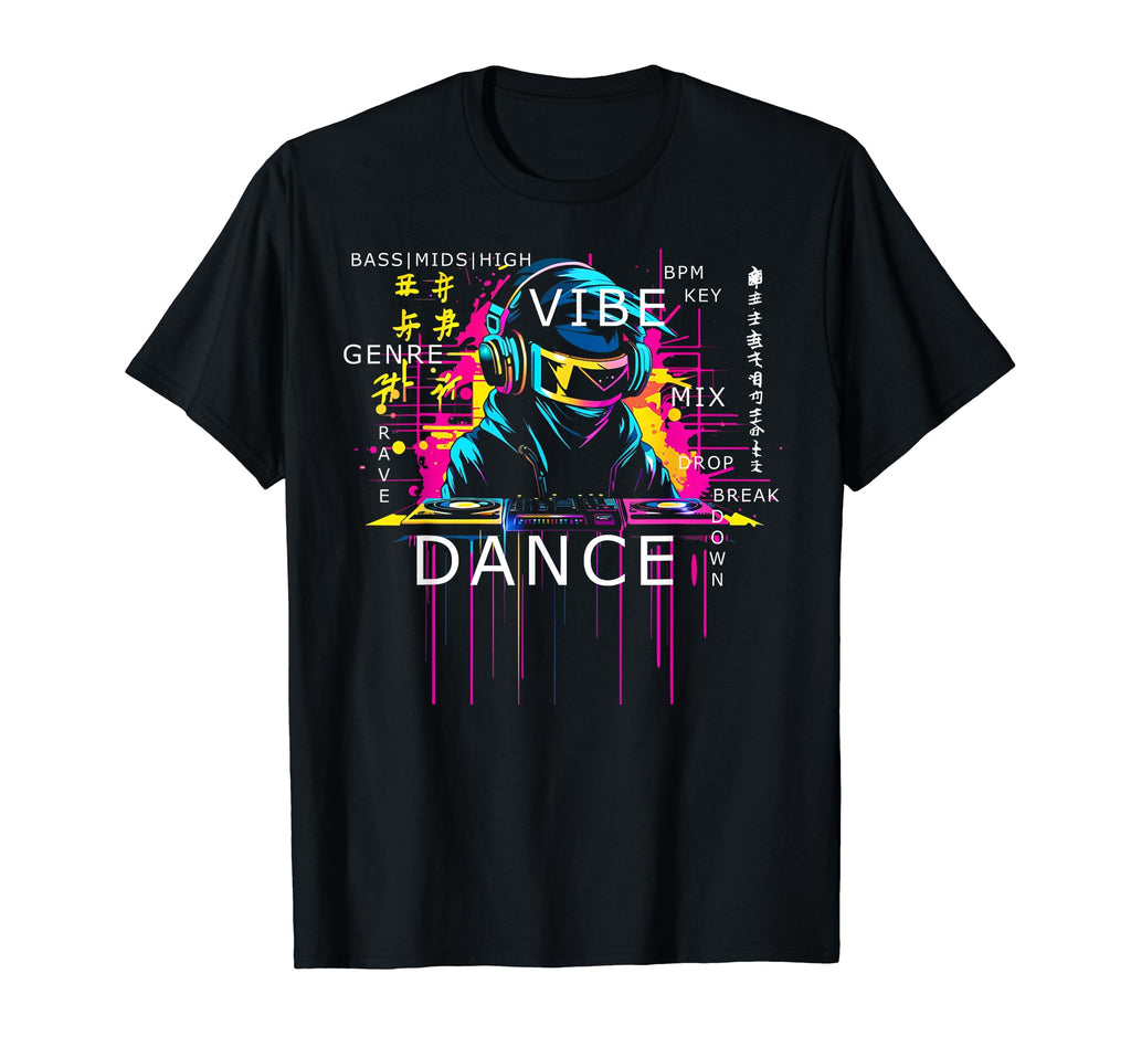 Cyberpunk Rave Dj Futuristic Outrun T-Shirt - Novelty Apparel Unisex - T-Shirt, Sweatshirt, Hoodie