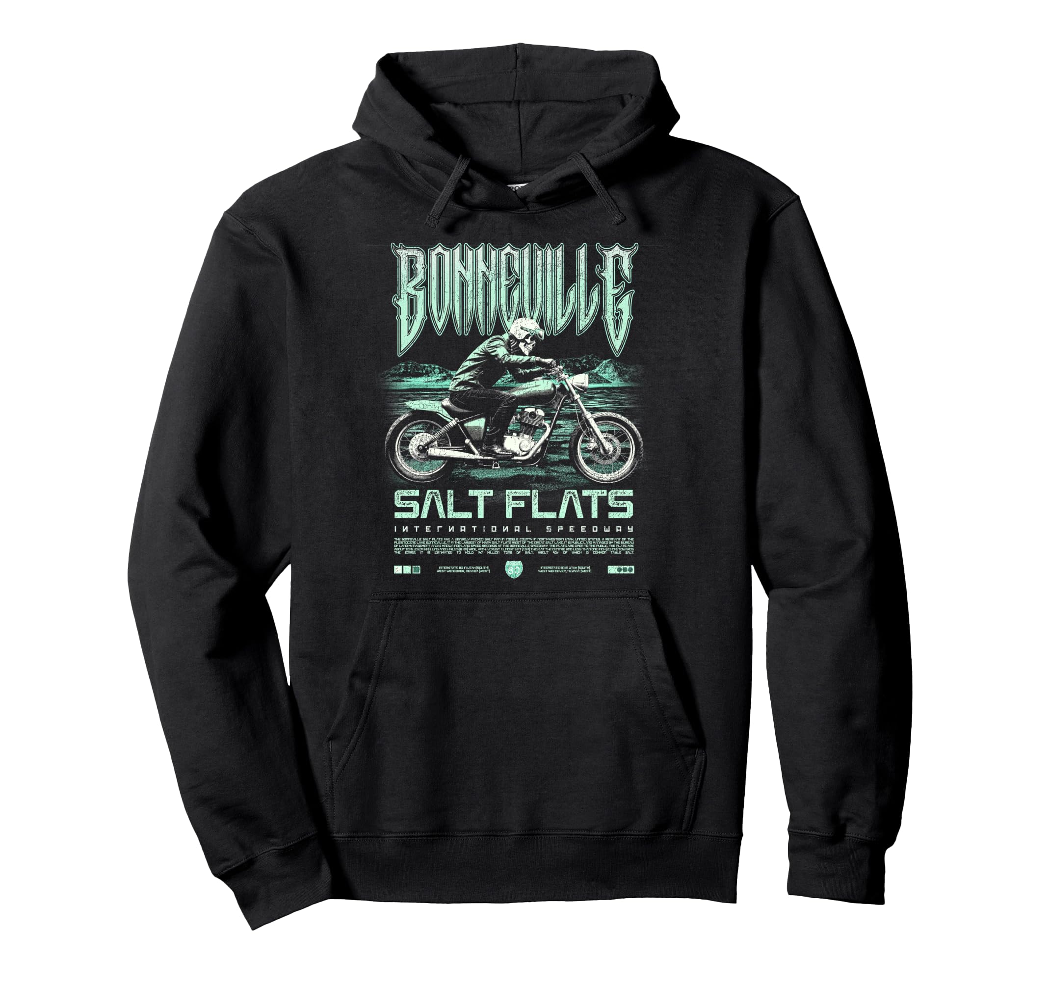 Bonneville Salt Flats Motorcycle Racing Hoodie - Trendy Graphic for Adults - T-Shirt, Sweatshirt, Hoodie