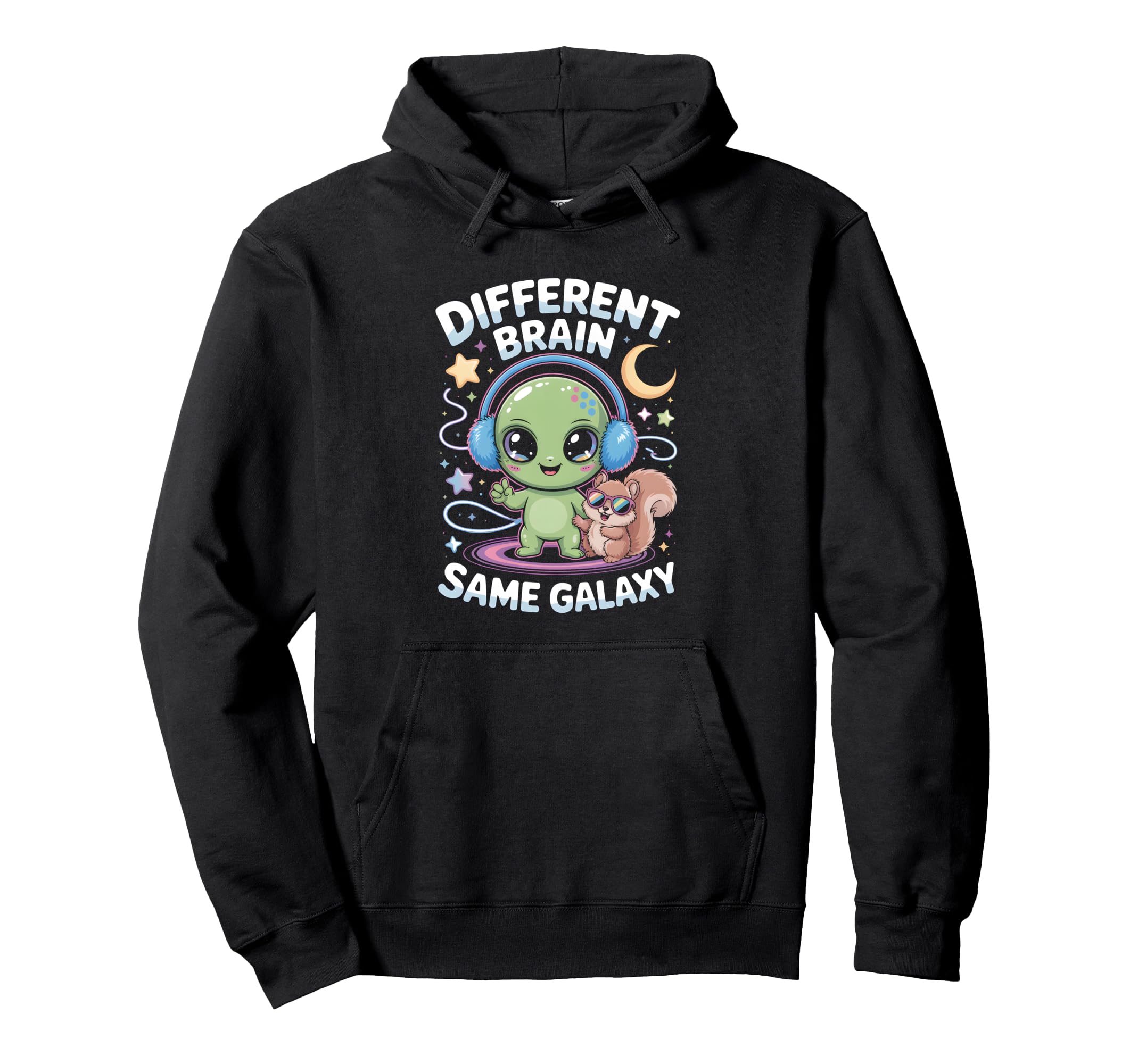 Neurodiverse Different Brain Same Galaxy Hoodie - Graphic Print Unisex - T-Shirt, Sweatshirt, Hoodie