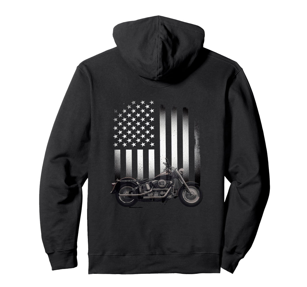 American Biker Patriot Hoodie - Trendy Graphic Unisex - T-Shirt, Sweatshirt, Hoodie