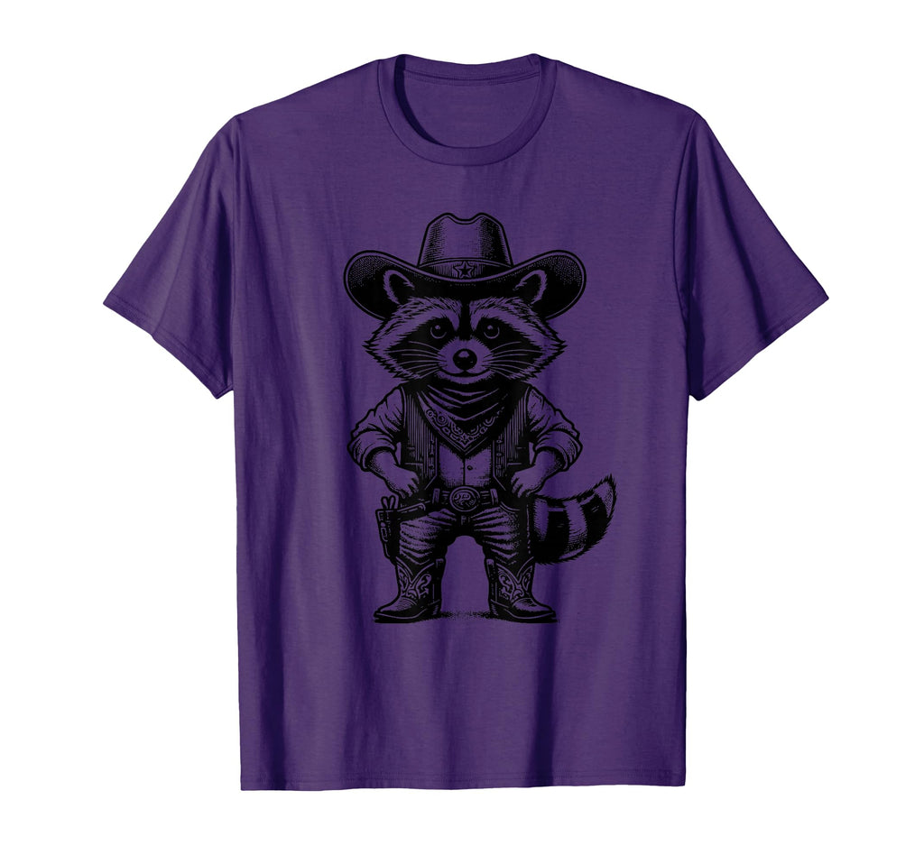 Raccoon Cowgirl Western Country Modern T-Shirt - Trendy Graphic Men Women - T-Shirt, Sweatshirt, Hoodie