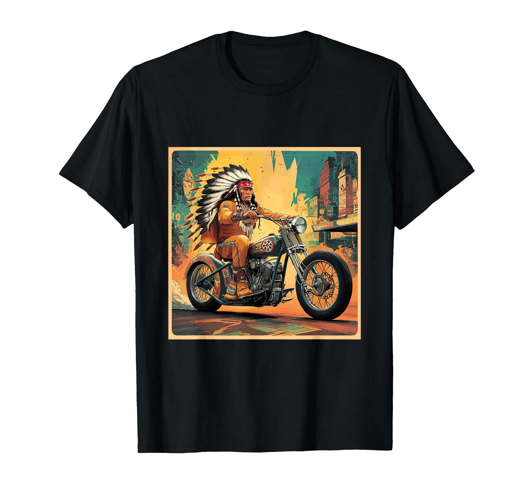 American Motorcycle Indian Mens Riding T-Shirt - Graphic Print Men Women - T-Shirt, Sweatshirt, Hoodie
