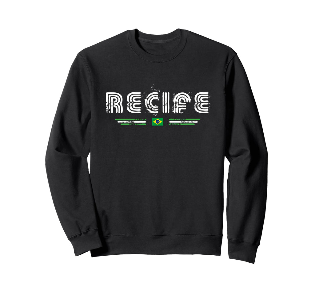 Recife Brazil 70S 80S Type Flag Sweatshirt - Custom Art Print Men Women - T-Shirt, Sweatshirt, Hoodie