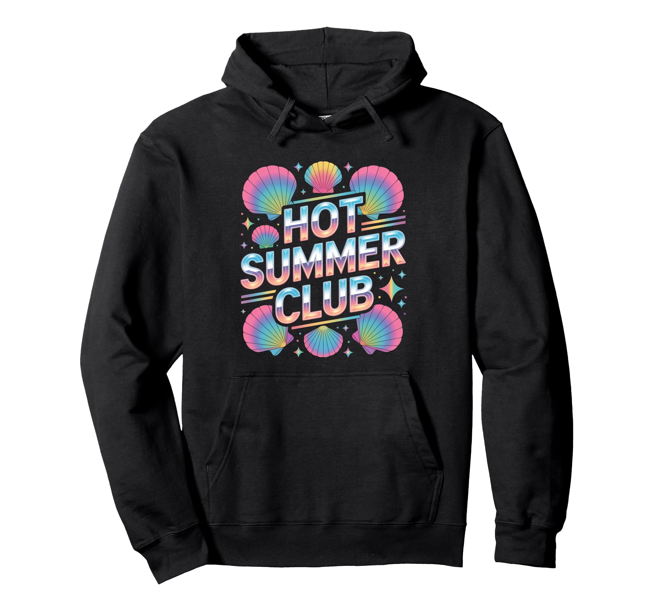 Hot Summer Club Y2K Beach Vibes Aesthetic Hoodie - Minimalist Print Unisex - T-Shirt, Sweatshirt, Hoodie