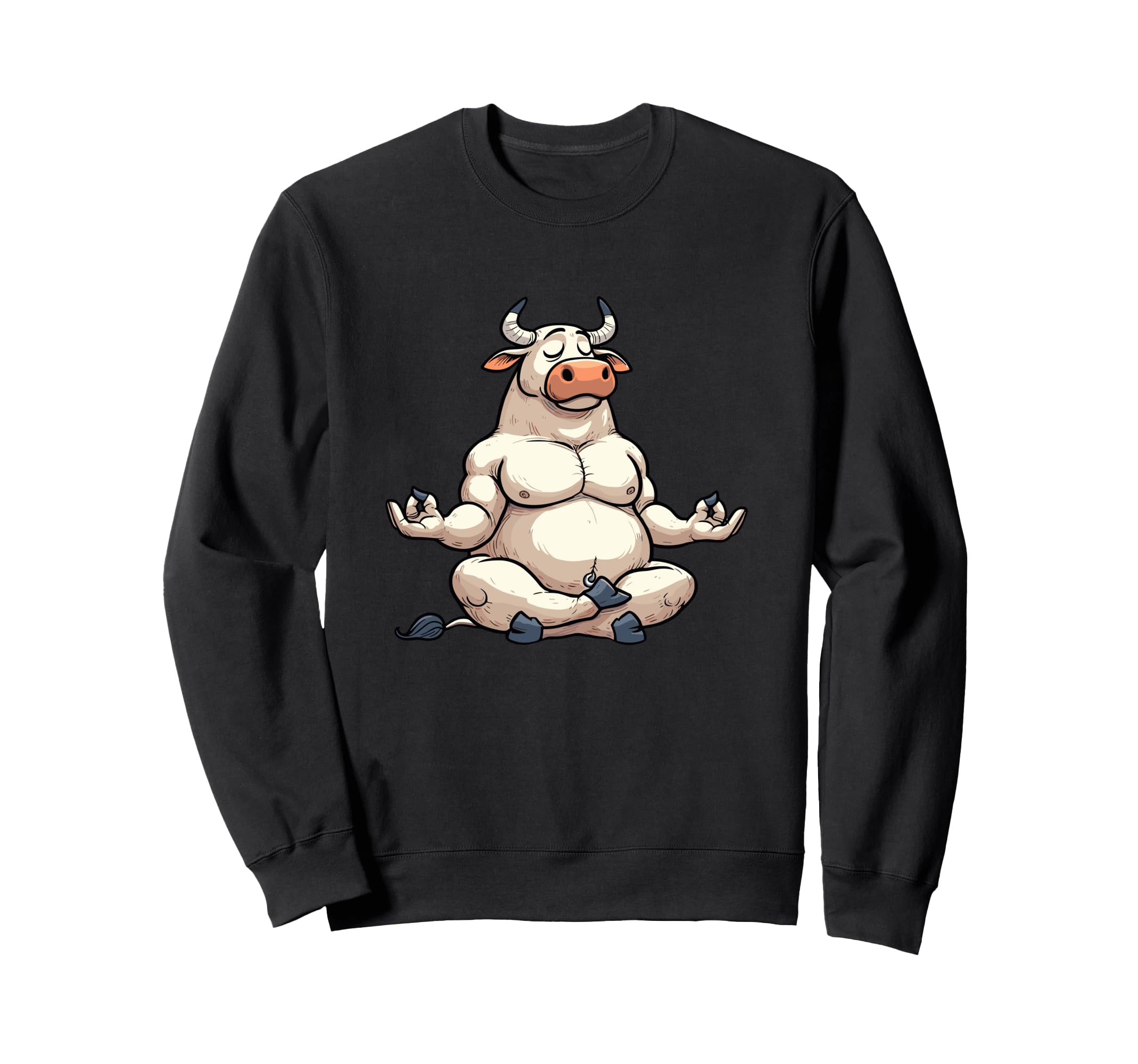 Meditation Bull Yoga Pose Sweatshirt - Streetwear Style for Adults - T-Shirt, Sweatshirt, Hoodie