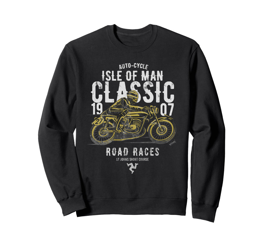 Isle Manx Motorcycle Race Biker Manx Sweatshirt - Trendy Graphic for Adults - T-Shirt, Sweatshirt, Hoodie