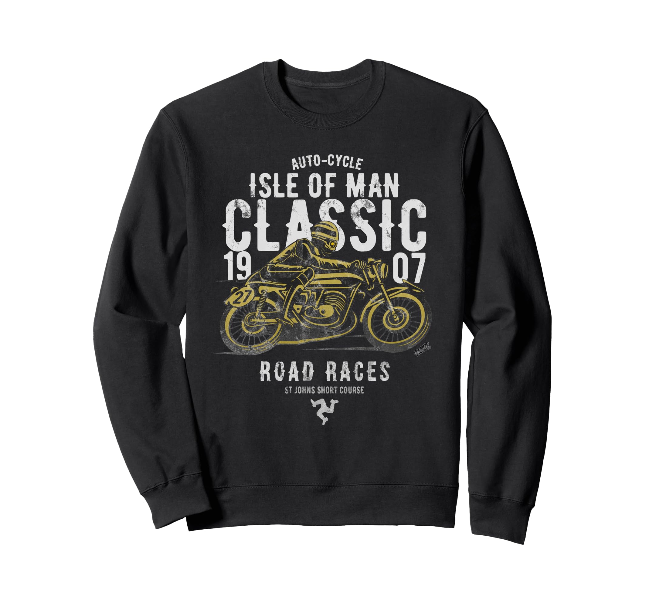 Isle Manx Motorcycle Race Biker Manx Sweatshirt - Trendy Graphic for Adults - T-Shirt, Sweatshirt, Hoodie