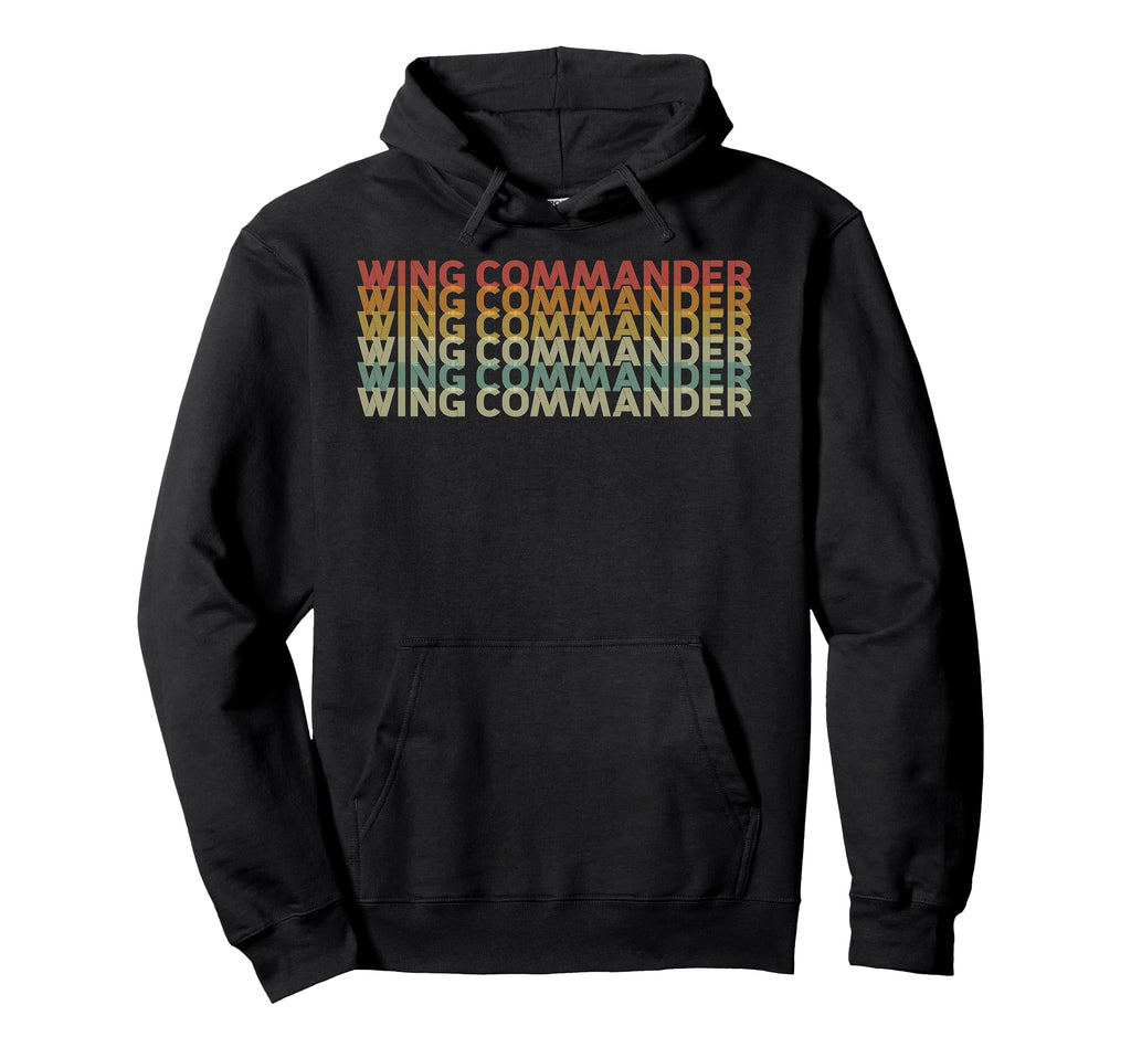 70S Wing Commander Job Title Hoodie - Trendy Graphic for Adults - T-Shirt, Sweatshirt, Hoodie