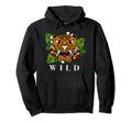 Tiger Old School American Hoodie - Fun Novelty Design for Adults - T-Shirt, Sweatshirt, Hoodie