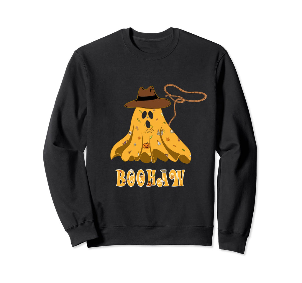 Halloween Western Boohaw Ghost Funny Sweatshirt - Graphic Print Men Women - T-Shirt, Sweatshirt, Hoodie
