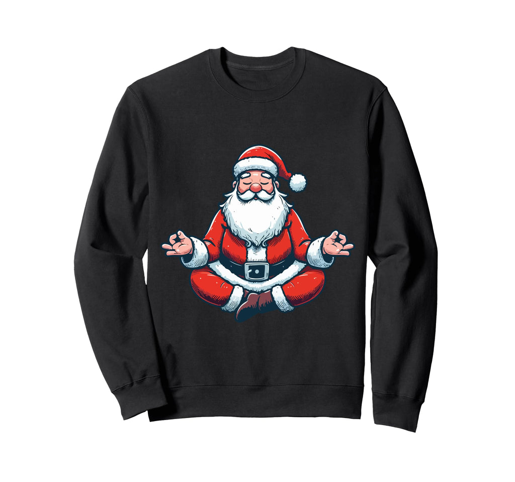 Meditation Santa Yoga Pose Relaxing Sweatshirt - Graphic Print for Adults - T-Shirt, Sweatshirt, Hoodie