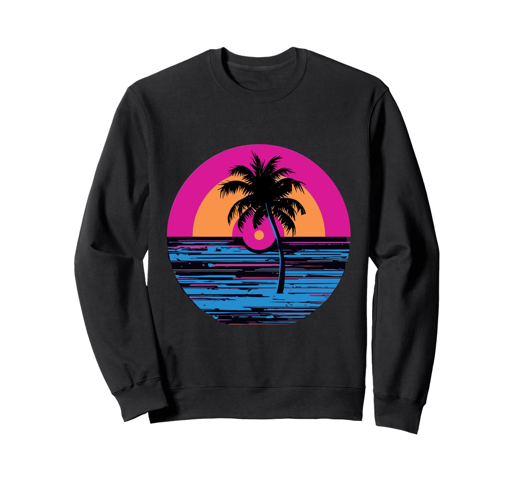 Vinyl Record Vaporwave Turntable Sweatshirt - Unique Graphic for Adults - T-Shirt, Sweatshirt, Hoodie
