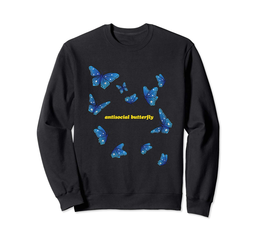 Antisocial Butterflies Introvert T-Shirt - Custom Art Print Men Women - T-Shirt, Sweatshirt, Hoodie