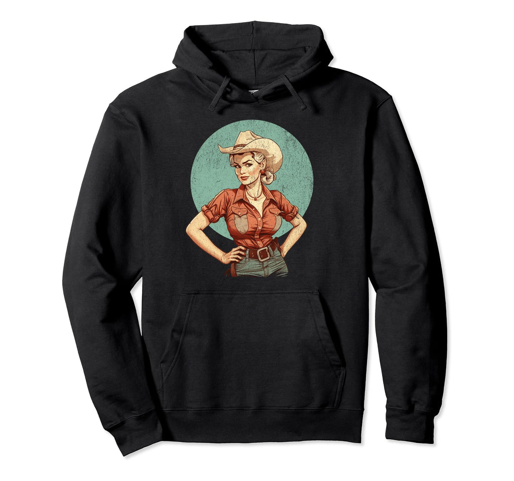 Western Cowgirl Horse Rider Ranch Hoodie - Aesthetic Graphic for Adults - T-Shirt, Sweatshirt, Hoodie