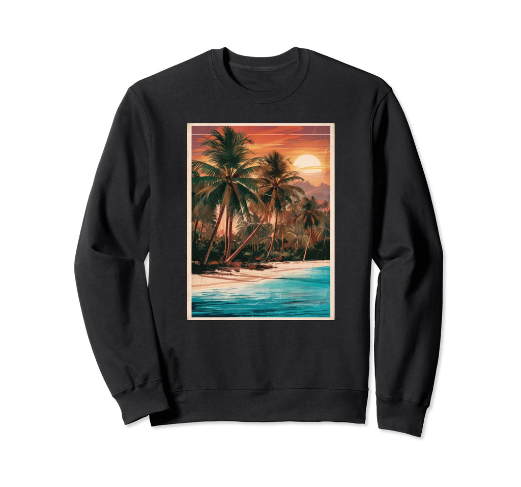 Travel Hawaii Tropical Beach Sunset Sweatshirt - Streetwear Style Unisex - T-Shirt, Sweatshirt, Hoodie