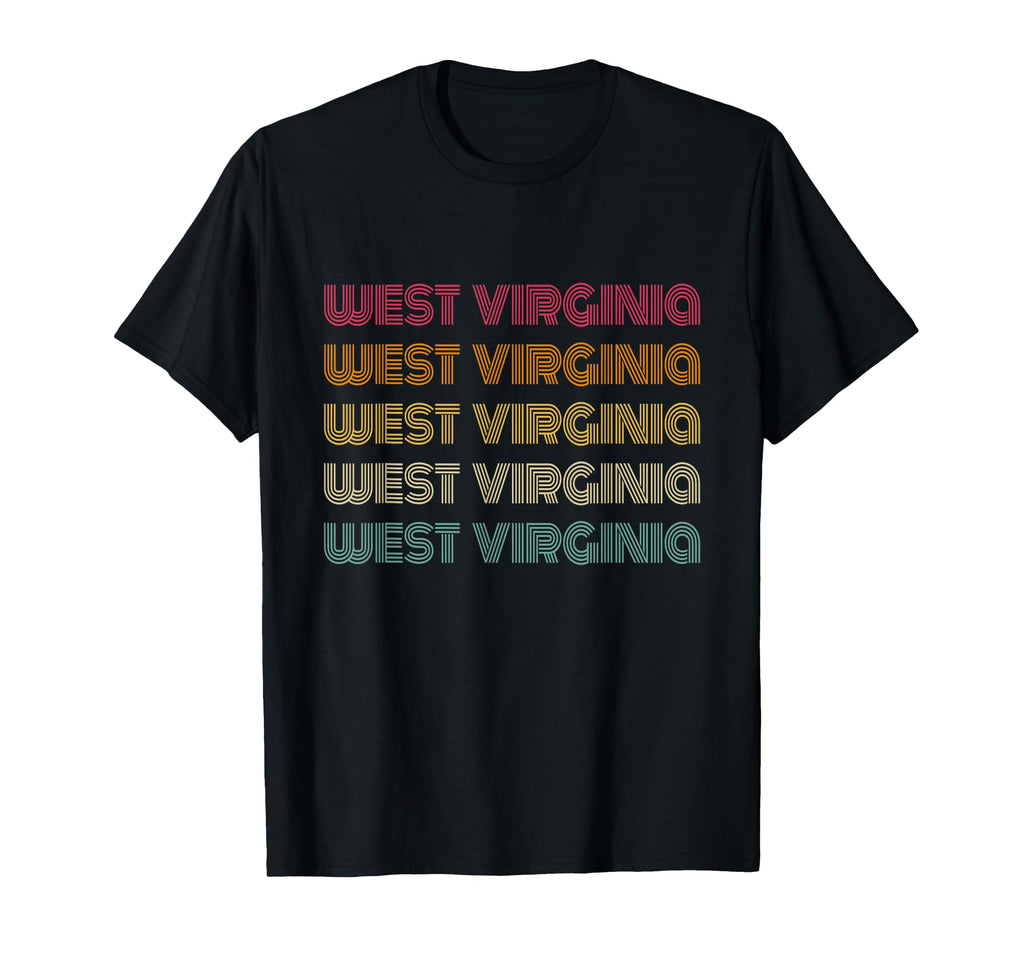 West Virginia 70S 80S Throwback T-Shirt - Custom Art Print Unisex - T-Shirt, Sweatshirt, Hoodie