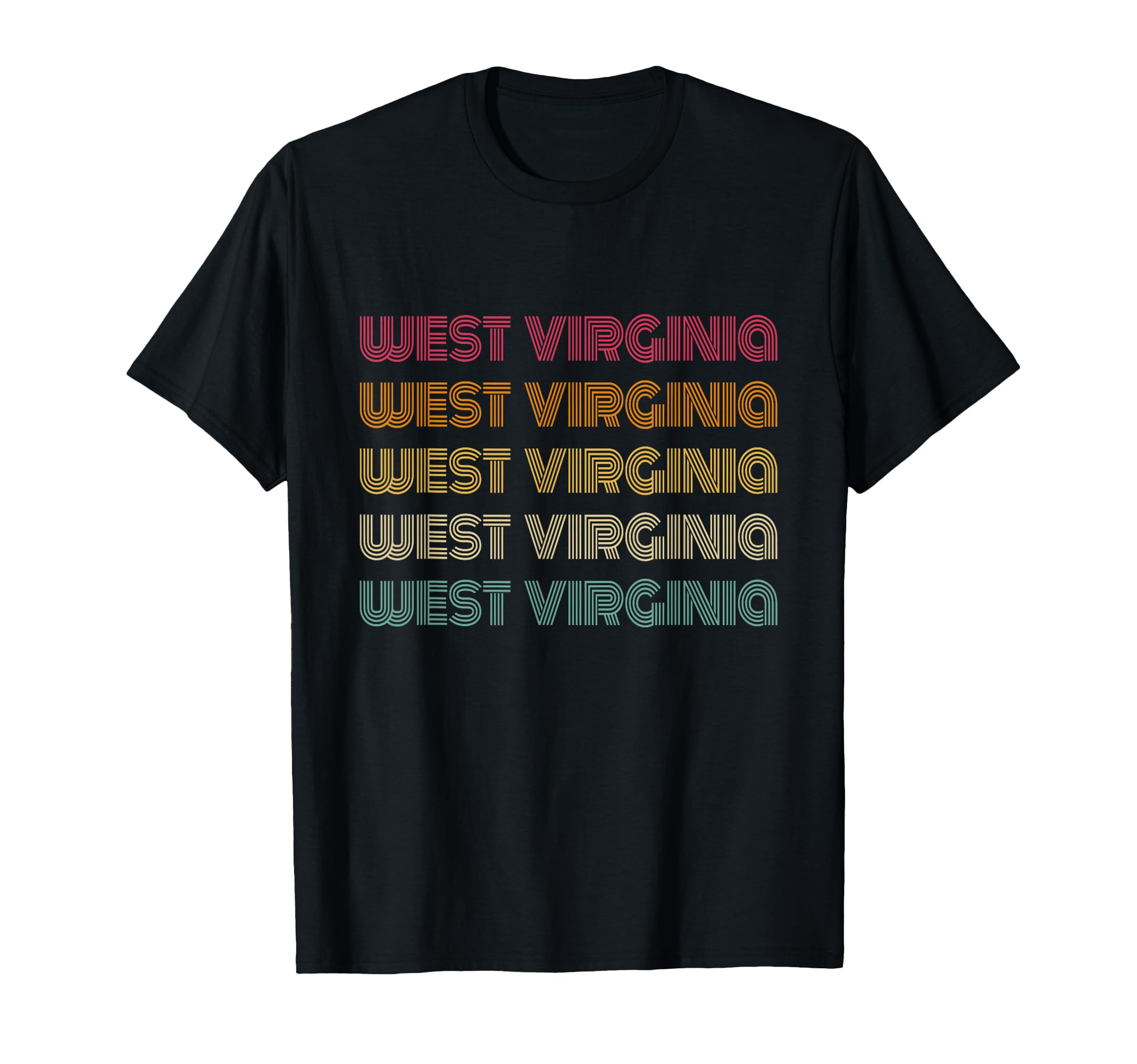 West Virginia 70S 80S Throwback T-Shirt - Custom Art Print Unisex - T-Shirt, Sweatshirt, Hoodie