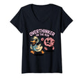 Womens Overthinker Run Duck V Neck T-Shirt - Fun Novelty Design Unisex - T-Shirt, Sweatshirt, Hoodie