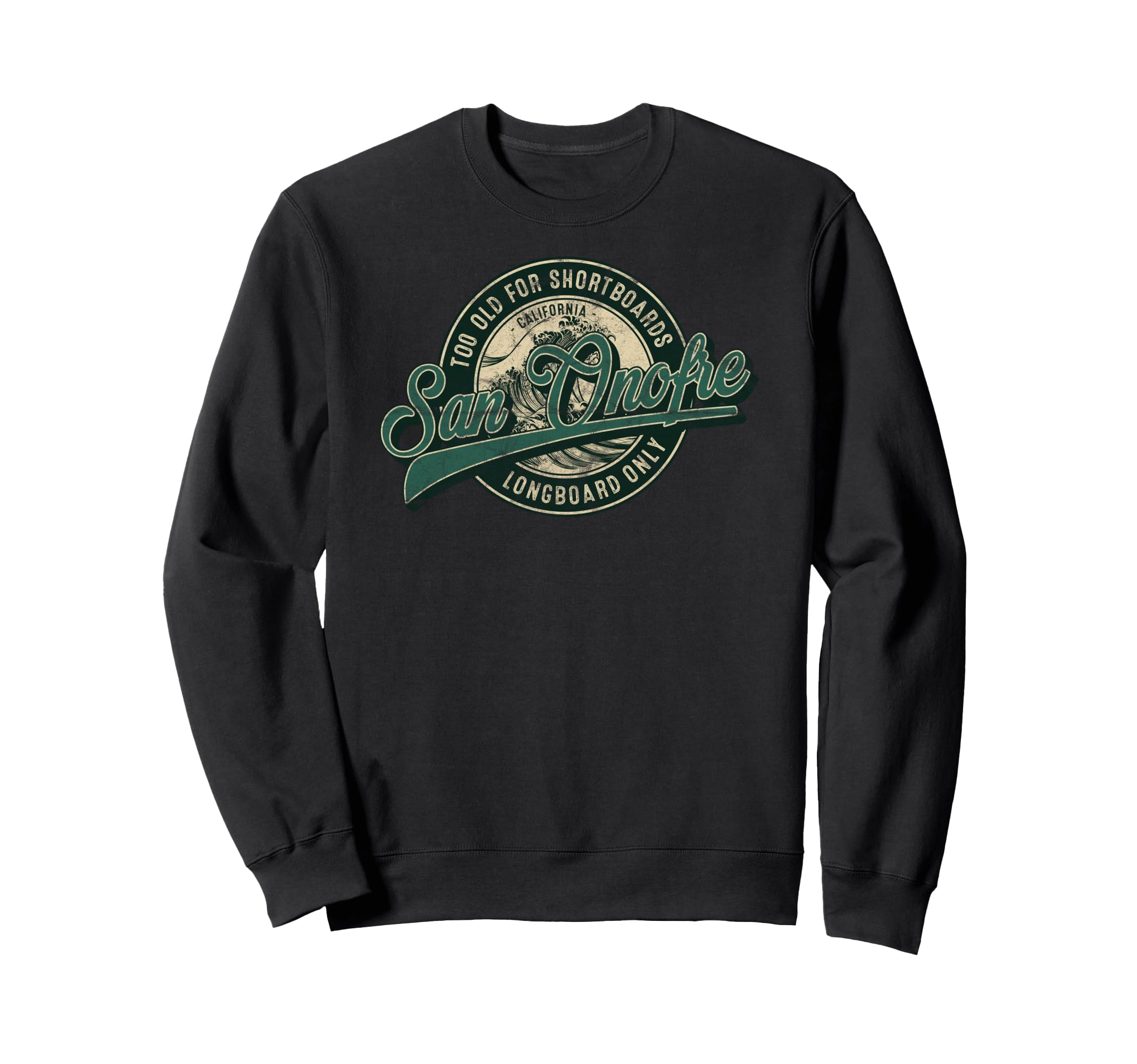 San Onofre Longboard Surf California Sweatshirt - Graphic Print for Adults - T-Shirt, Sweatshirt, Hoodie
