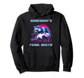 80S Synthwave Somenbodys Feral Bestie Hoodie - Casual Everyday Wear Unisex - T-Shirt, Sweatshirt, Hoodie