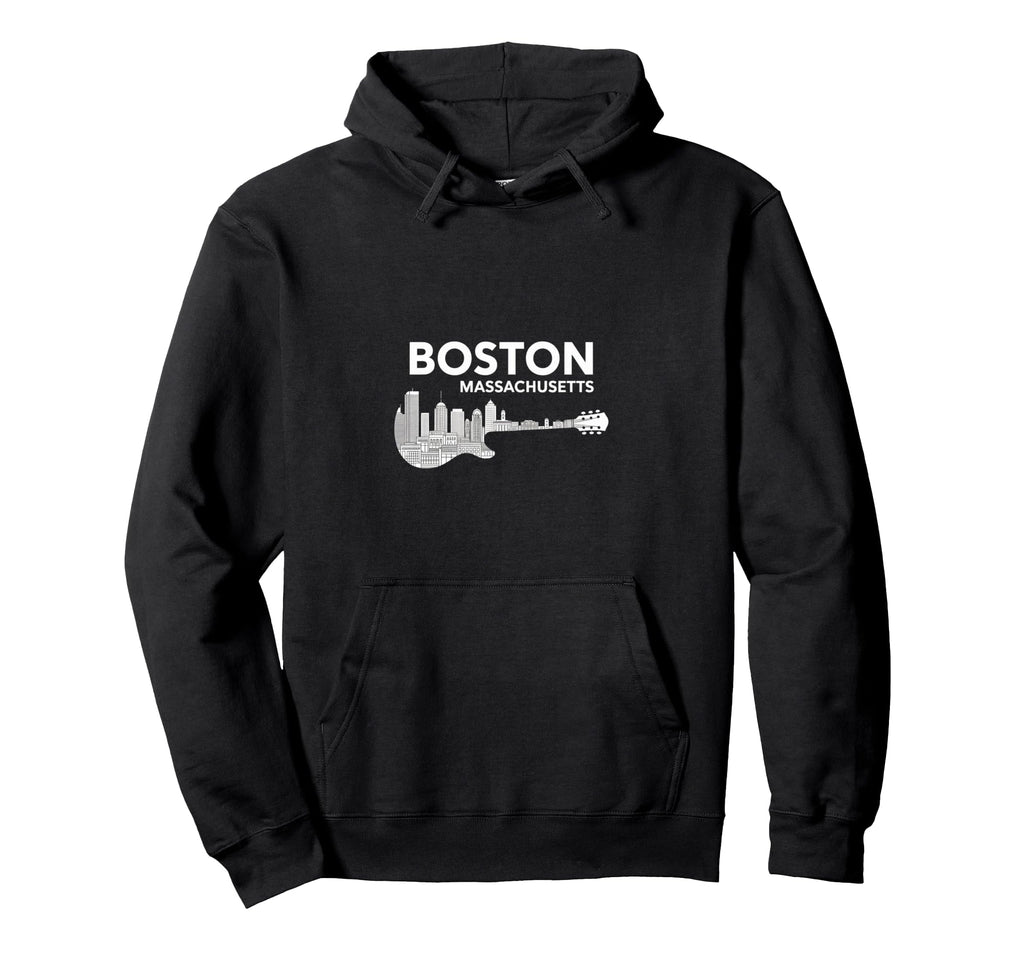 Boston Massachusetts Coastal Skyline Hoodie - Trendy Graphic Unisex - T-Shirt, Sweatshirt, Hoodie