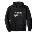 Boston Massachusetts Coastal Skyline Hoodie - Trendy Graphic Unisex - T-Shirt, Sweatshirt, Hoodie