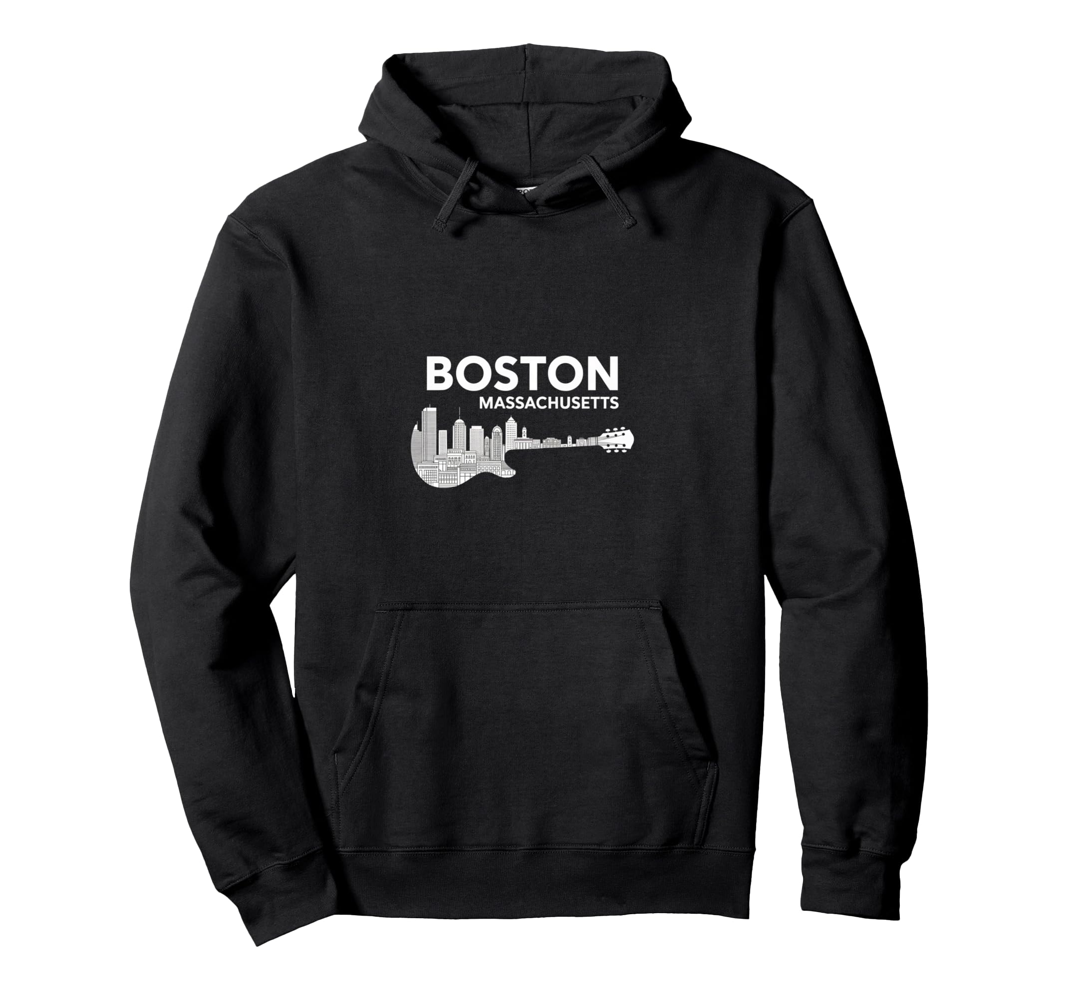 Boston Massachusetts Coastal Skyline Hoodie - Unique Graphic for Adults - T-Shirt, Sweatshirt, Hoodie