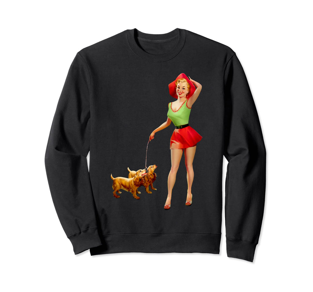 1940S Pin Up Sexy American Art Sweatshirt - Casual Everyday Wear Unisex - T-Shirt, Sweatshirt, Hoodie