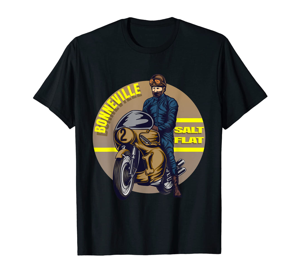 Bonneville Salt Flats Motorcycle Rider T-Shirt - Minimalist Print Unisex - T-Shirt, Sweatshirt, Hoodie