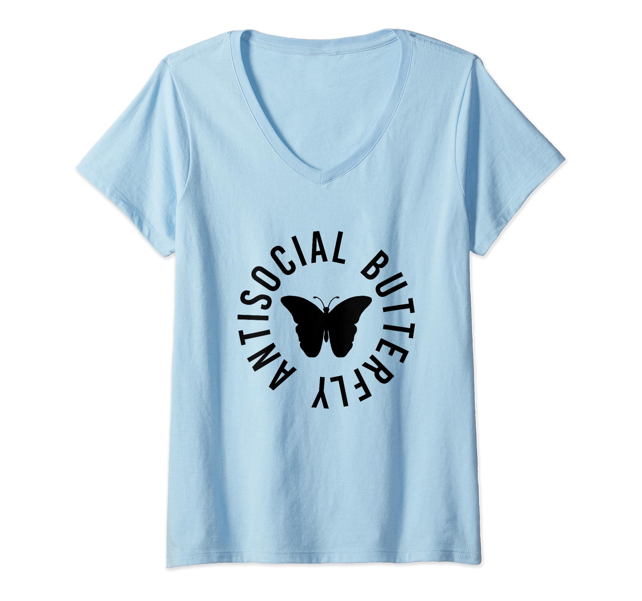 Womens Antisocial Butterfly Clumsy Shy V T-Shirt - Graphic Print Unisex - T-Shirt, Sweatshirt, Hoodie