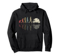 Motorcycle Evolution Shadow Biker Hoodie - Fun Novelty Design Men Women - T-Shirt, Sweatshirt, Hoodie