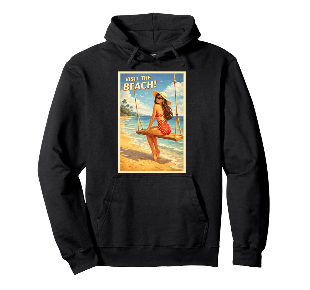 Bathing Beauty Art Illustration Hoodie - Unique Graphic Men Women - T-Shirt, Sweatshirt, Hoodie