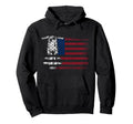 Motorcycle Biker American Flag Hoodie - Aesthetic Graphic for Adults - T-Shirt, Sweatshirt, Hoodie