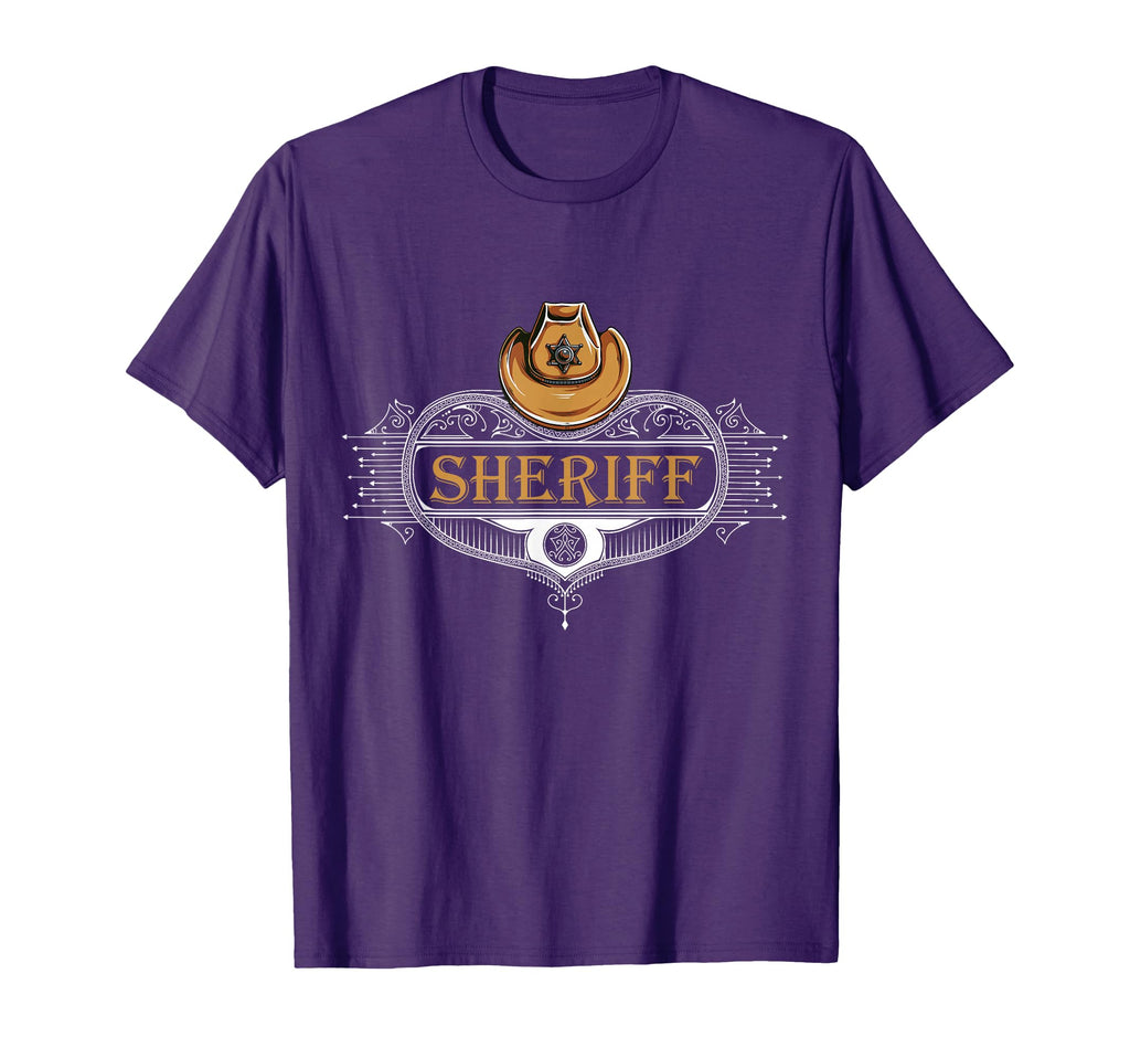 Sheriff Deputy Hat Badge Wild West T-Shirt - Graphic Print Men Women - T-Shirt, Sweatshirt, Hoodie