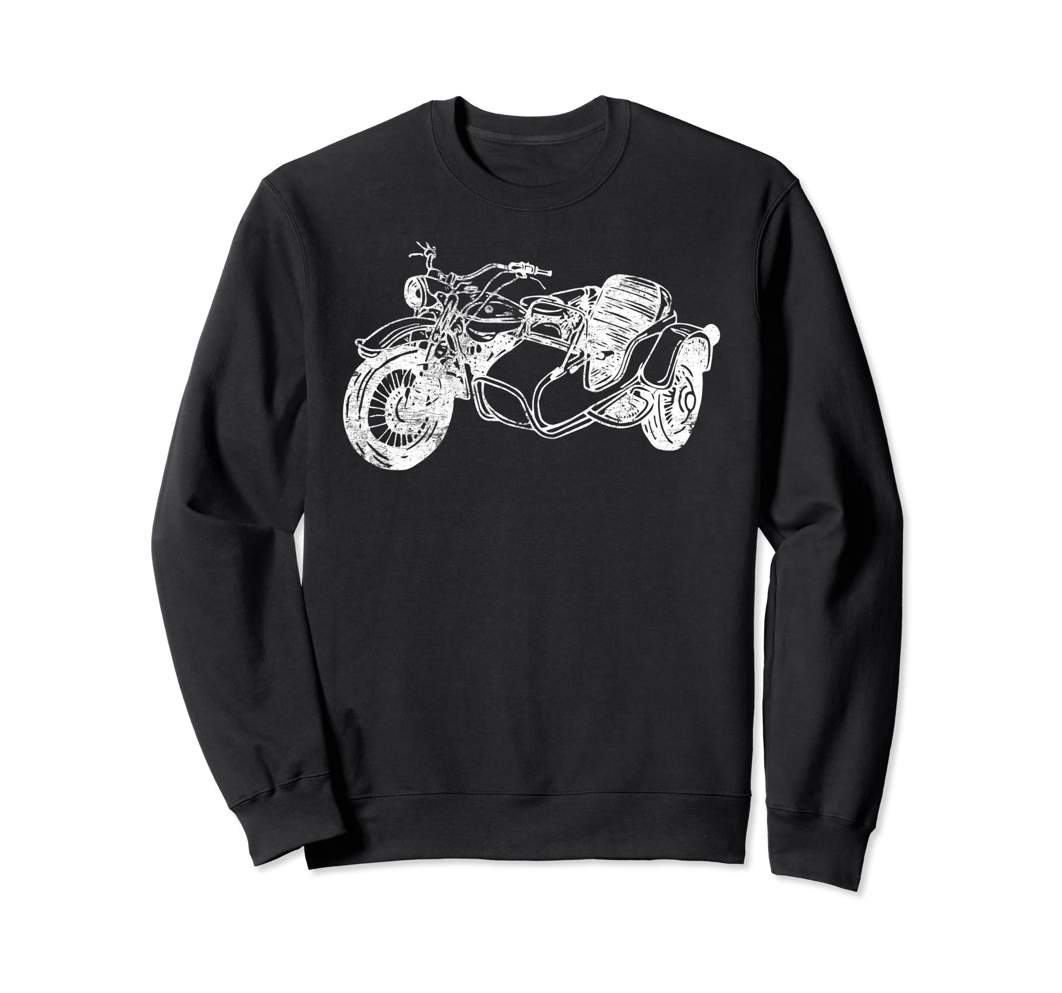 Distressed Sidecar Motorcycle Racing Sweatshirt - Unique Graphic Men Women - T-Shirt, Sweatshirt, Hoodie