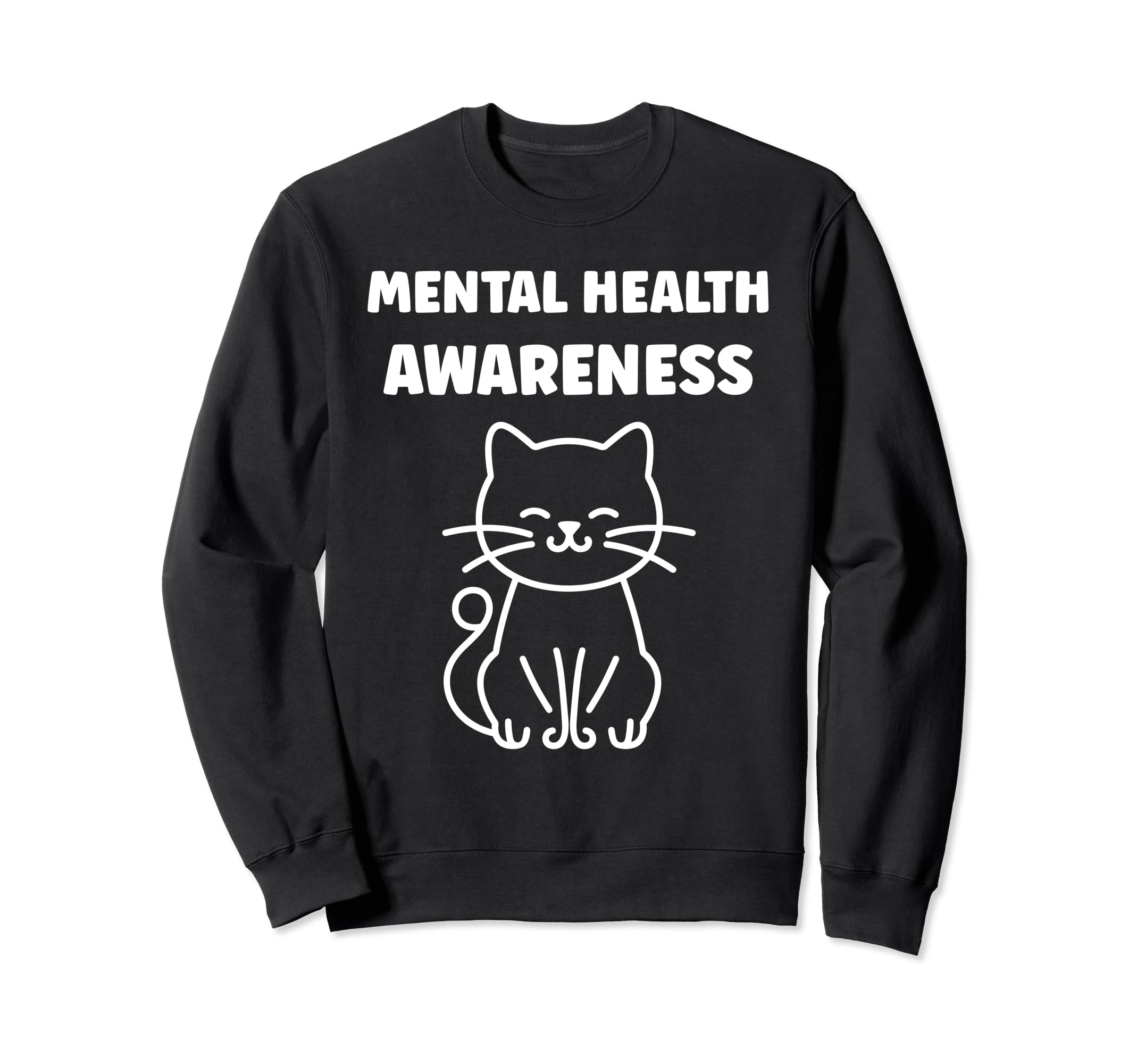 Cat Brain Illness Animal Mental Sweatshirt - Aesthetic Graphic for Adults - T-Shirt, Sweatshirt, Hoodie