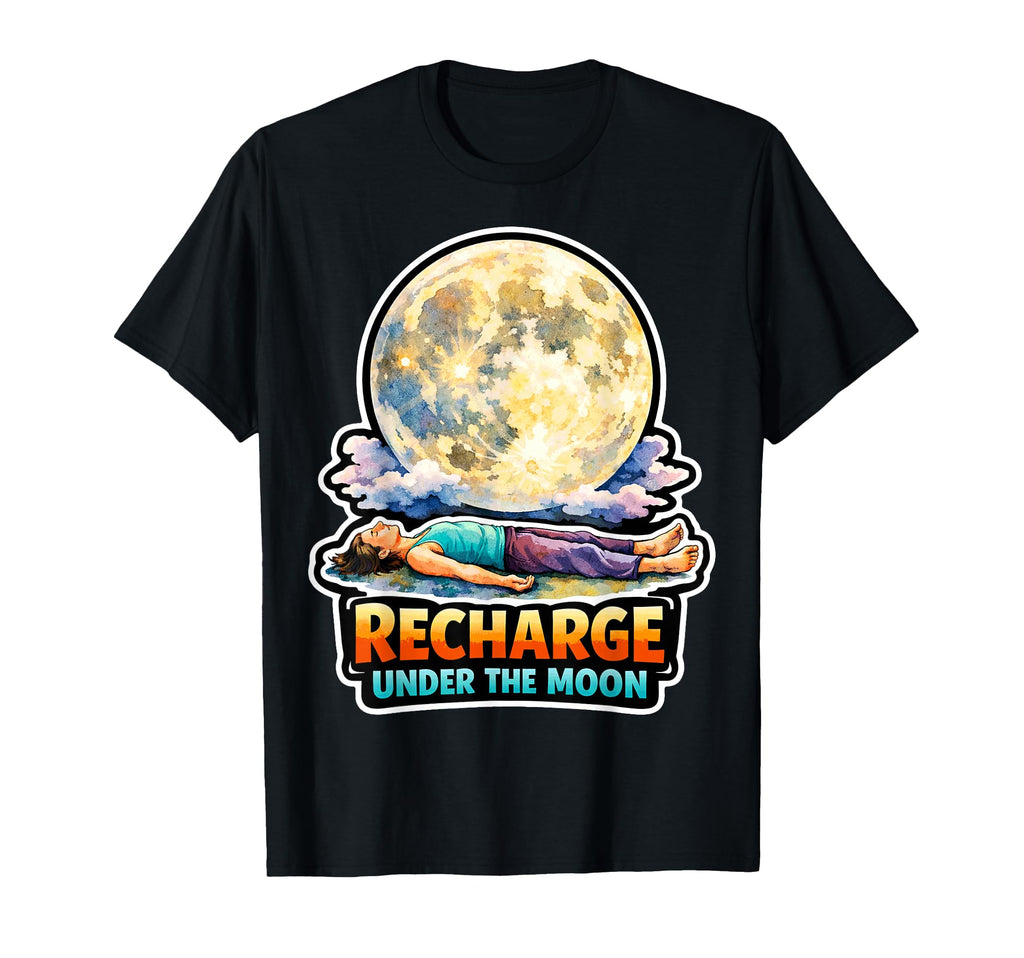 Moon Meditation Lunar Mindfulness T-Shirt - Trendy Graphic for Adults - T-Shirt, Sweatshirt, Hoodie