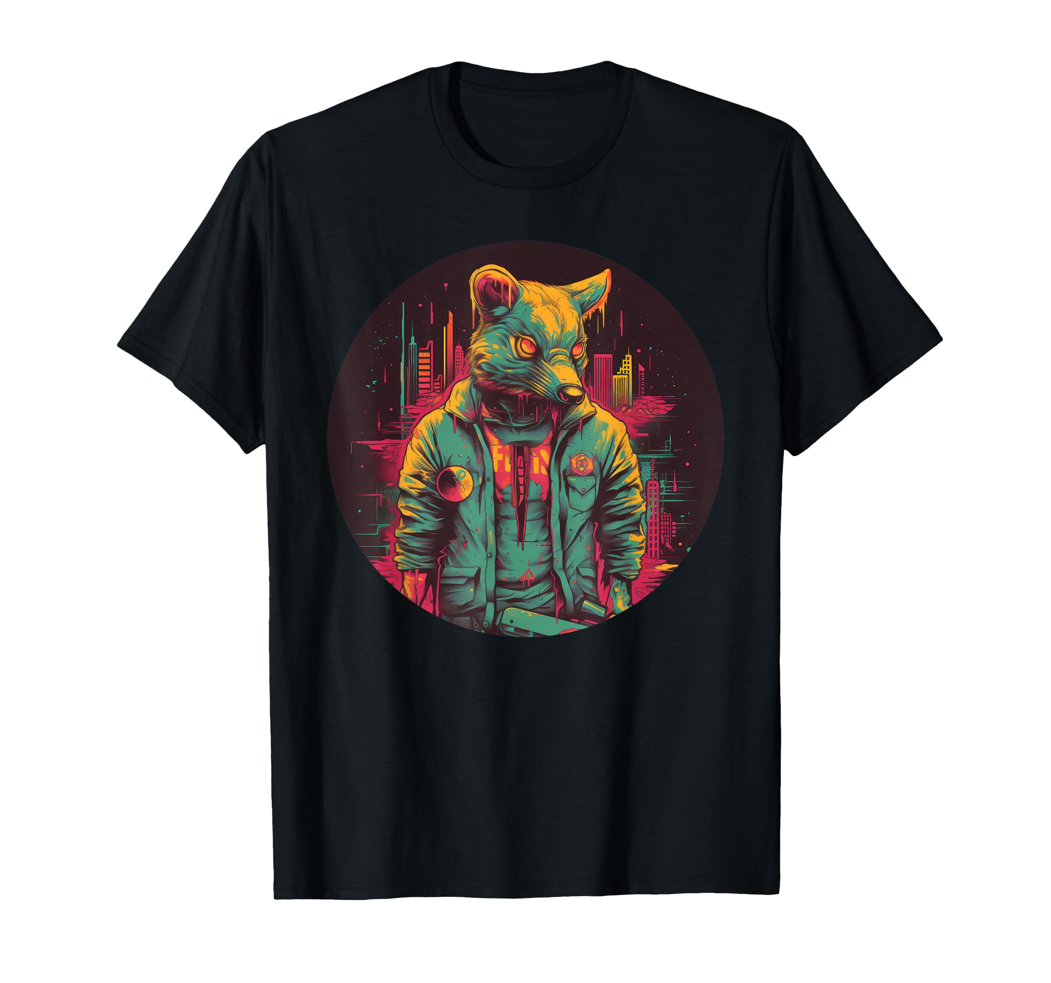 Streetwise Rat Street Art Urban T-Shirt - Novelty Apparel for Adults - T-Shirt, Sweatshirt, Hoodie